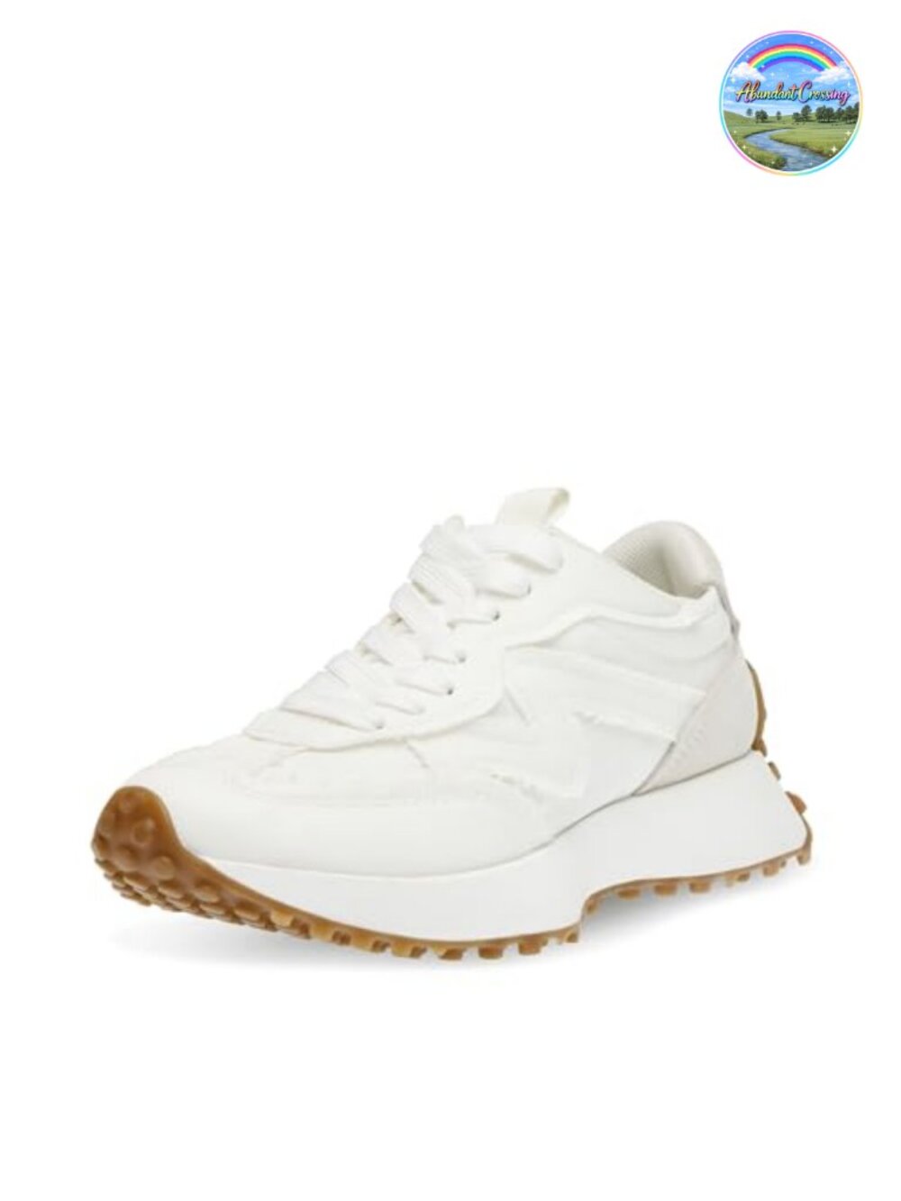 Women's Platform Sneakers Lace-Up Round Toe Suede Mesh